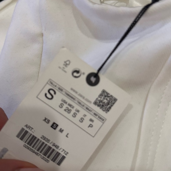 Zara Seamed Bustier Top in White size Small - Picture 4 of 4